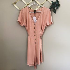 Wild Fable • Pink Button Front Romper